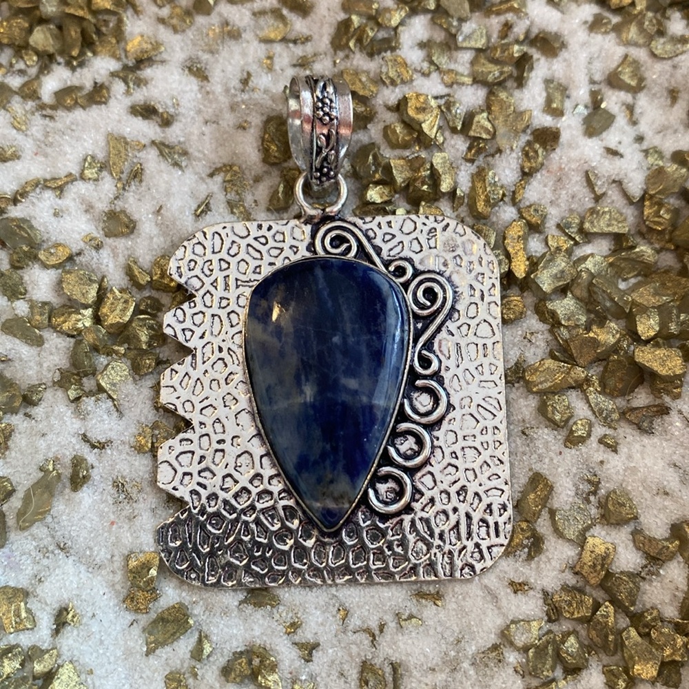 Large Lapis S925 Pendant